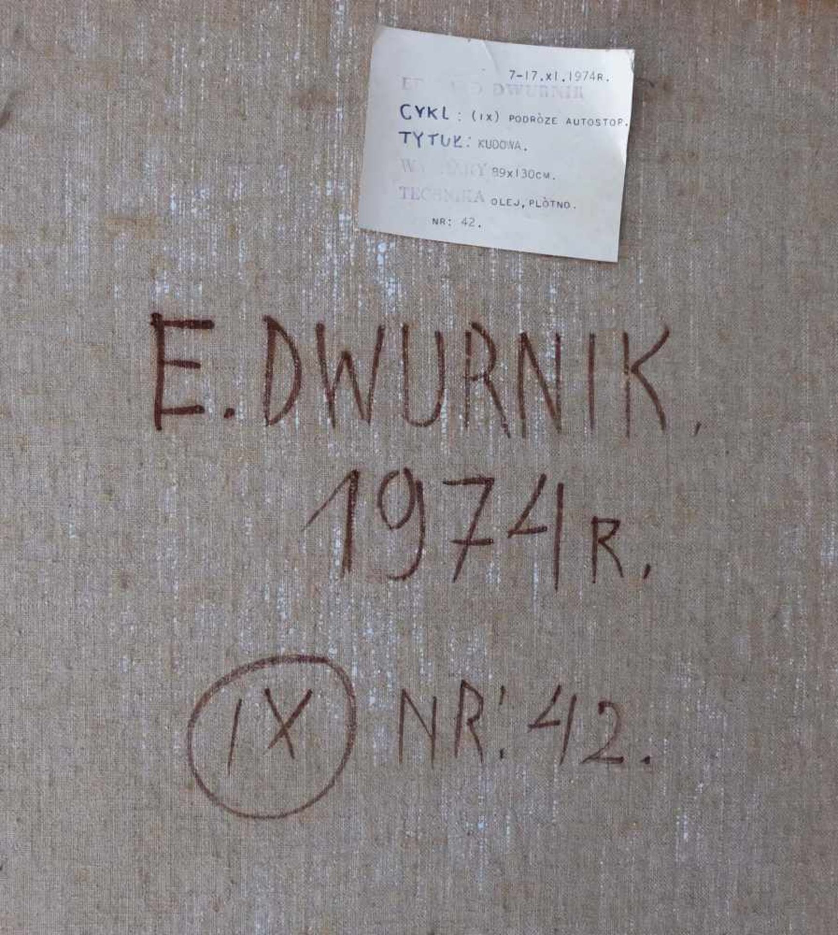 DWURNIK, Edward (*19.04.1943 Radzymin), Öl/ Leinwand, "Kudona", links unten signiert und datiert - Bild 3 aus 5