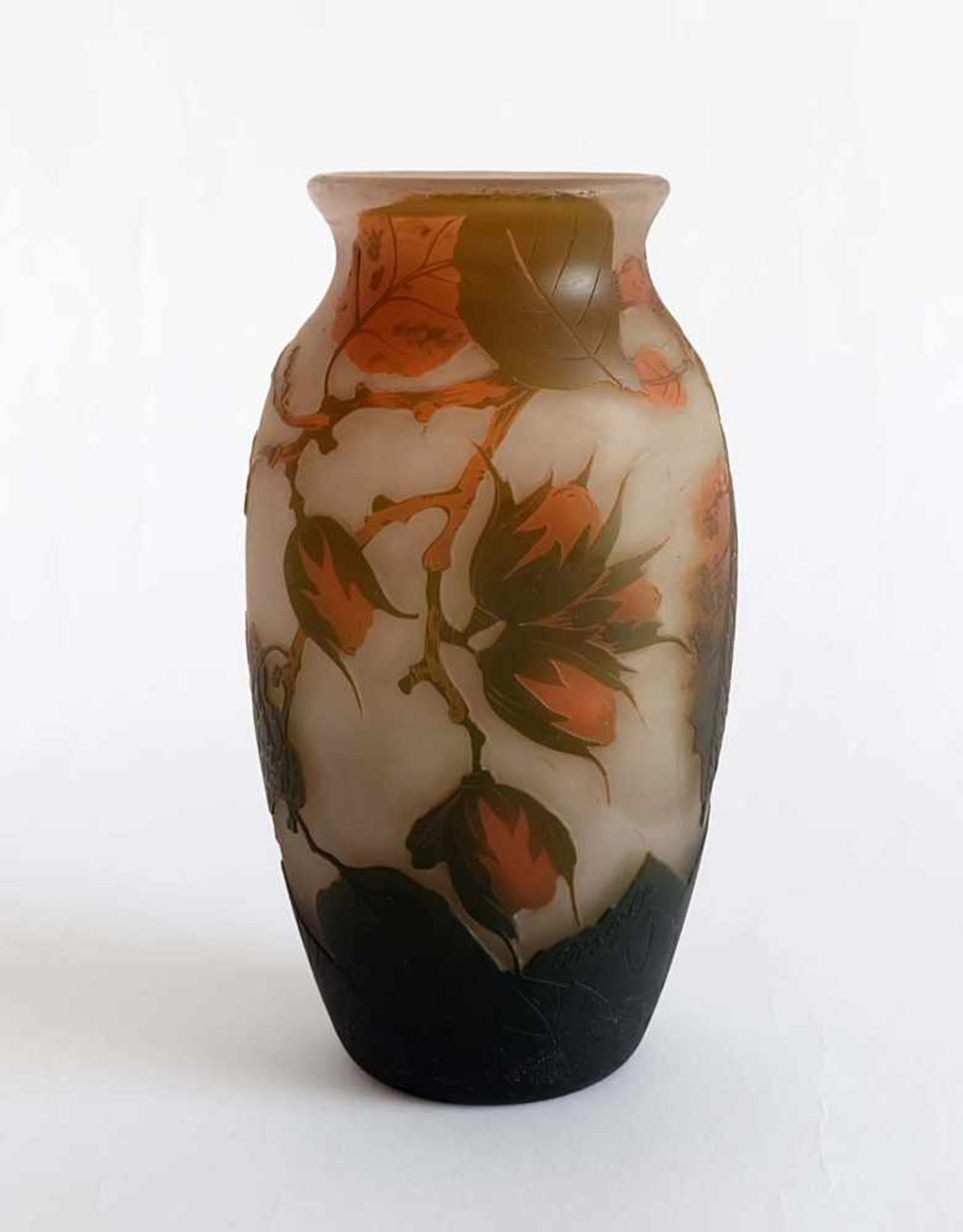 VASE, "Arsall", Vereinigte Lausitzer Glaswerke/ Weißwasser, 1918-1929, in der Art von Gallé,