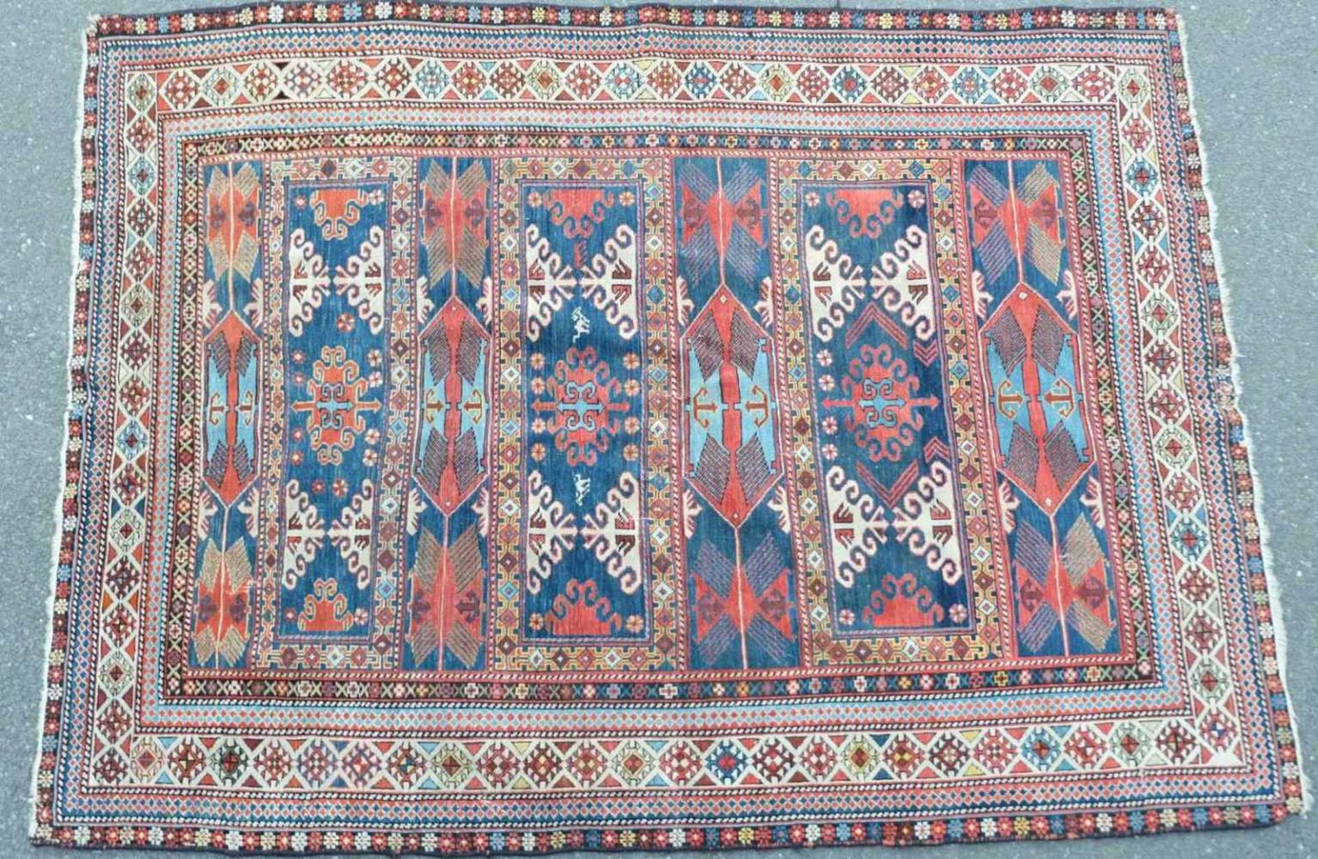 TEPPICH, Shirwan-Kazak, älter, 1,23 x 1,70m