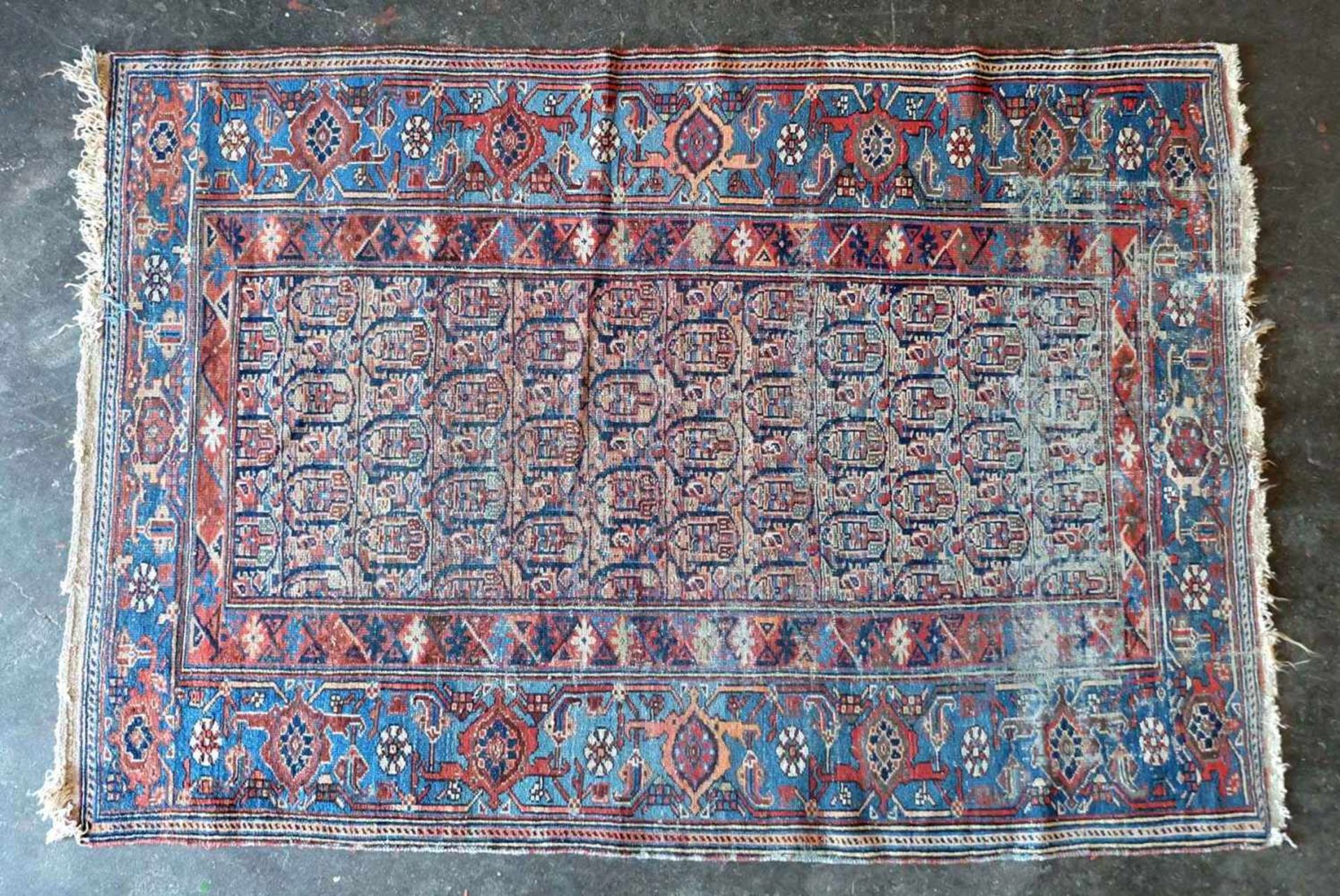 BRÜCKE, Hamedan, ca. 186 x 126 cm, ca. 2,34qm, alt, beschädigt, abgelaufen