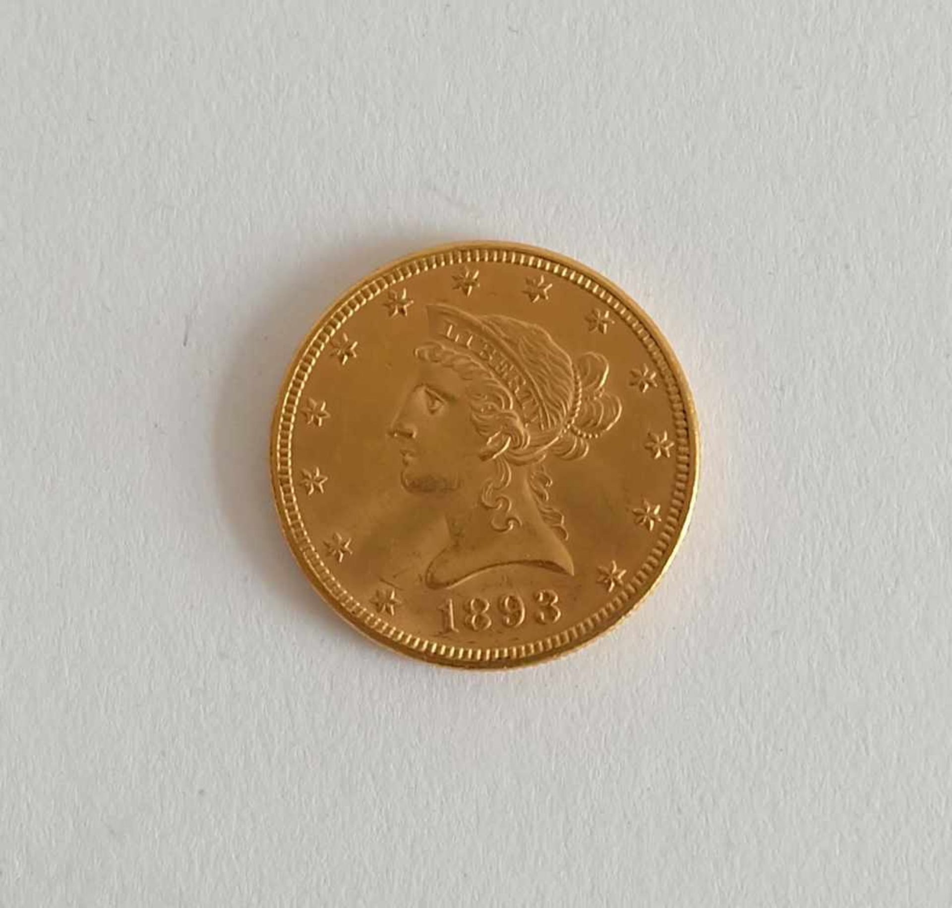 USA, 10 $ 1893, Eagle, ca. 16,7g 900er-Gold, vz-st