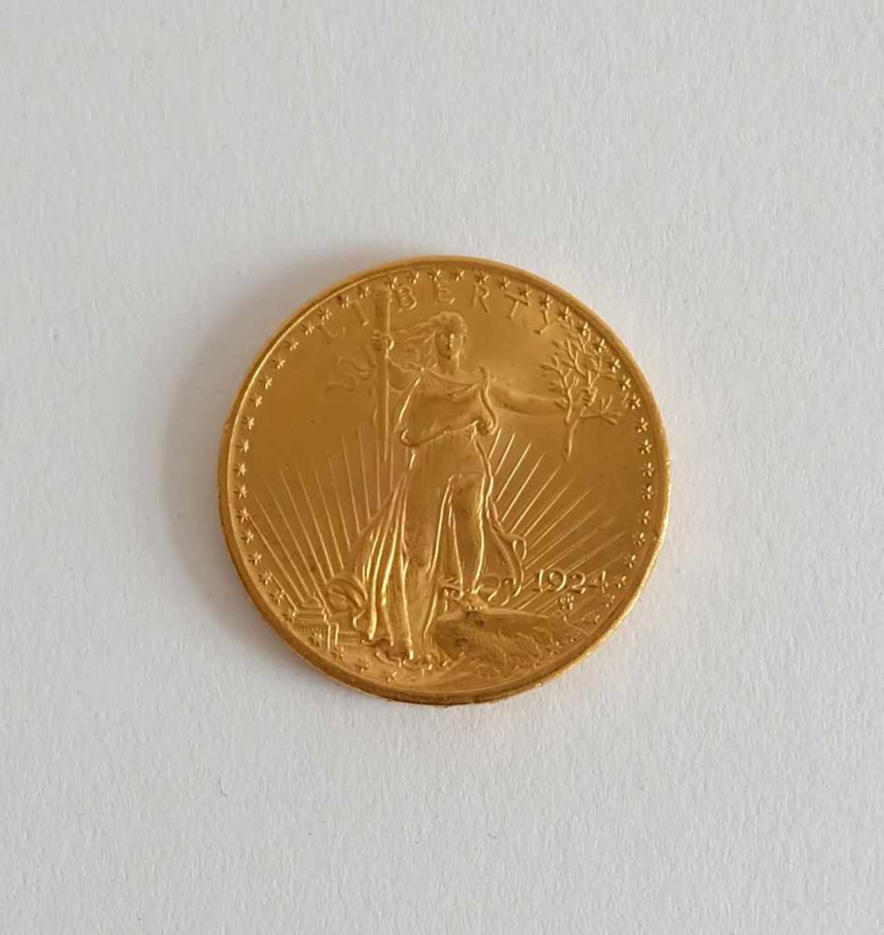 USA, 20$ 1924, Double Eagle St. Gaudens, ca. 33,4g 900er-Gold, vz-st, Randfehler