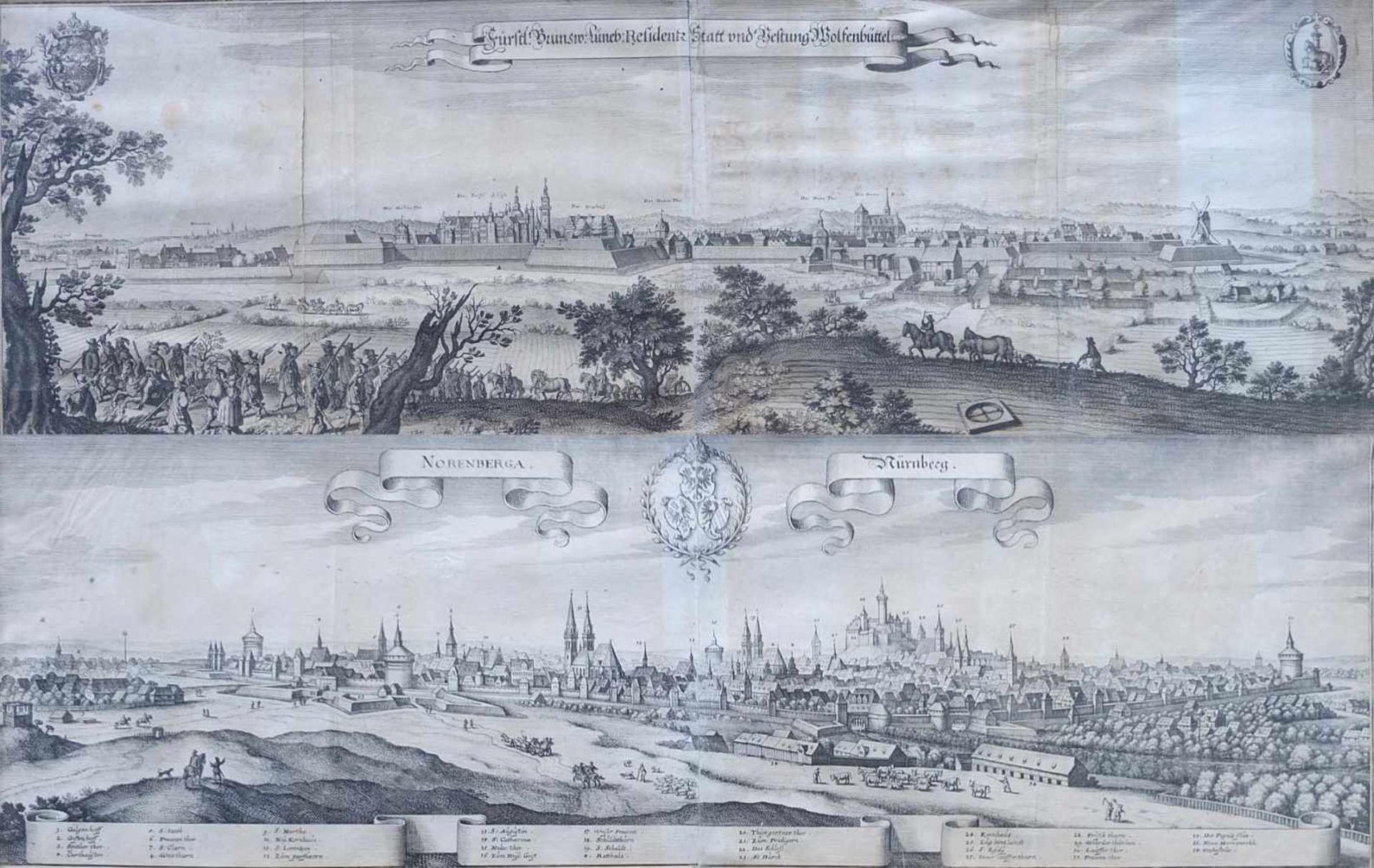 MERIAN, Matthäus (*1593 Basel †1650 Langenschwalbach) Kupferstich, "Fürstl. Brunsw. Luneb. Residentz