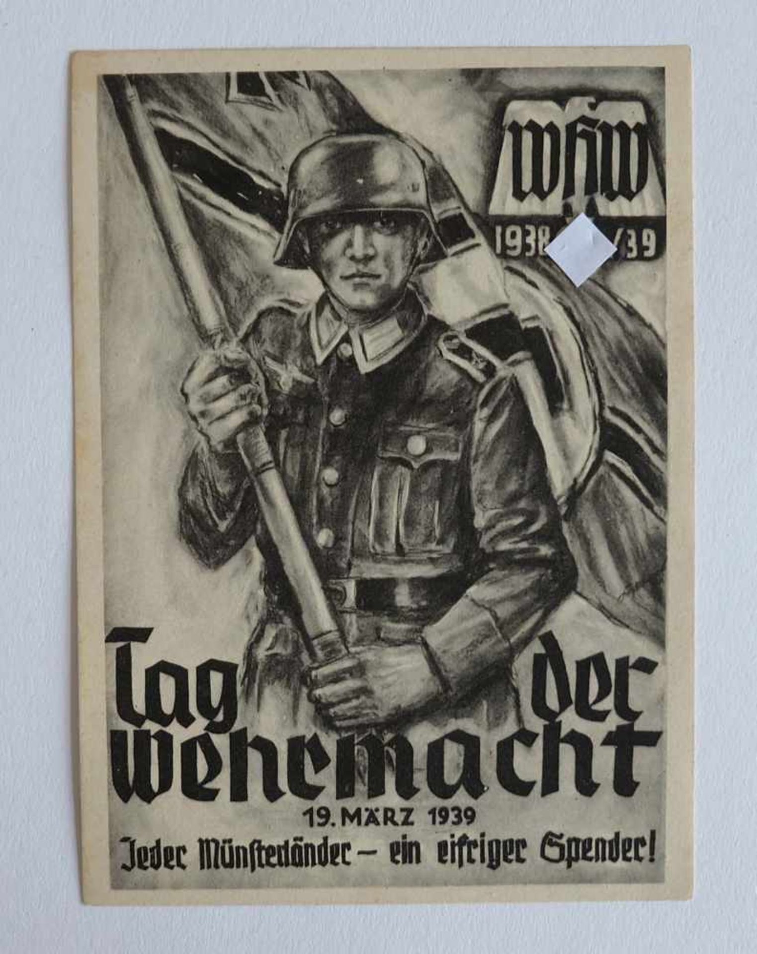 DEUTSCHES REICH, 1933-45, Propagandakarte, WHW 1938/39, Tag der Wehrmacht 19.März 1939, ungelaufen