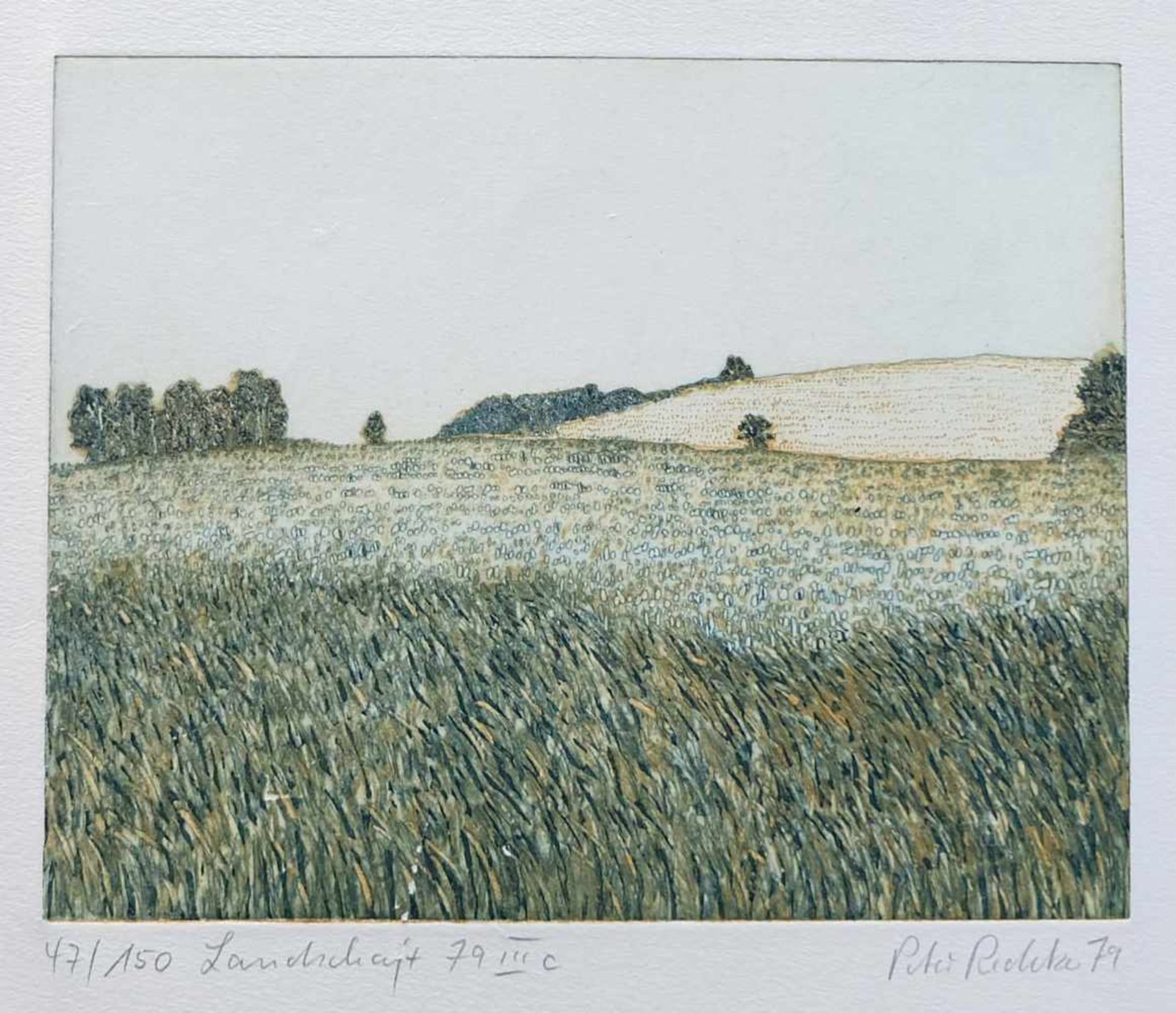 RDEKER, Peter (*1942), Paar Aquatintaradierungen, "Landschaft IIIa" bzw. "Landschaft 79 IIIc", unten - Bild 2 aus 3