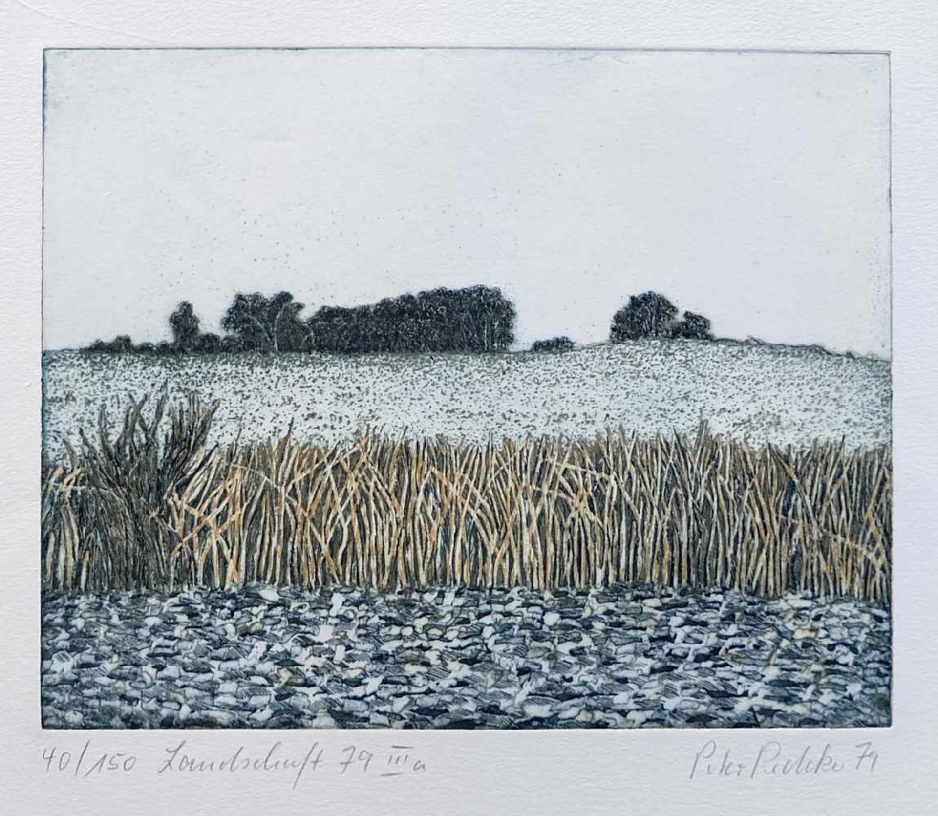 RDEKER, Peter (*1942), Paar Aquatintaradierungen, "Landschaft IIIa" bzw. "Landschaft 79 IIIc", unten - Bild 3 aus 3