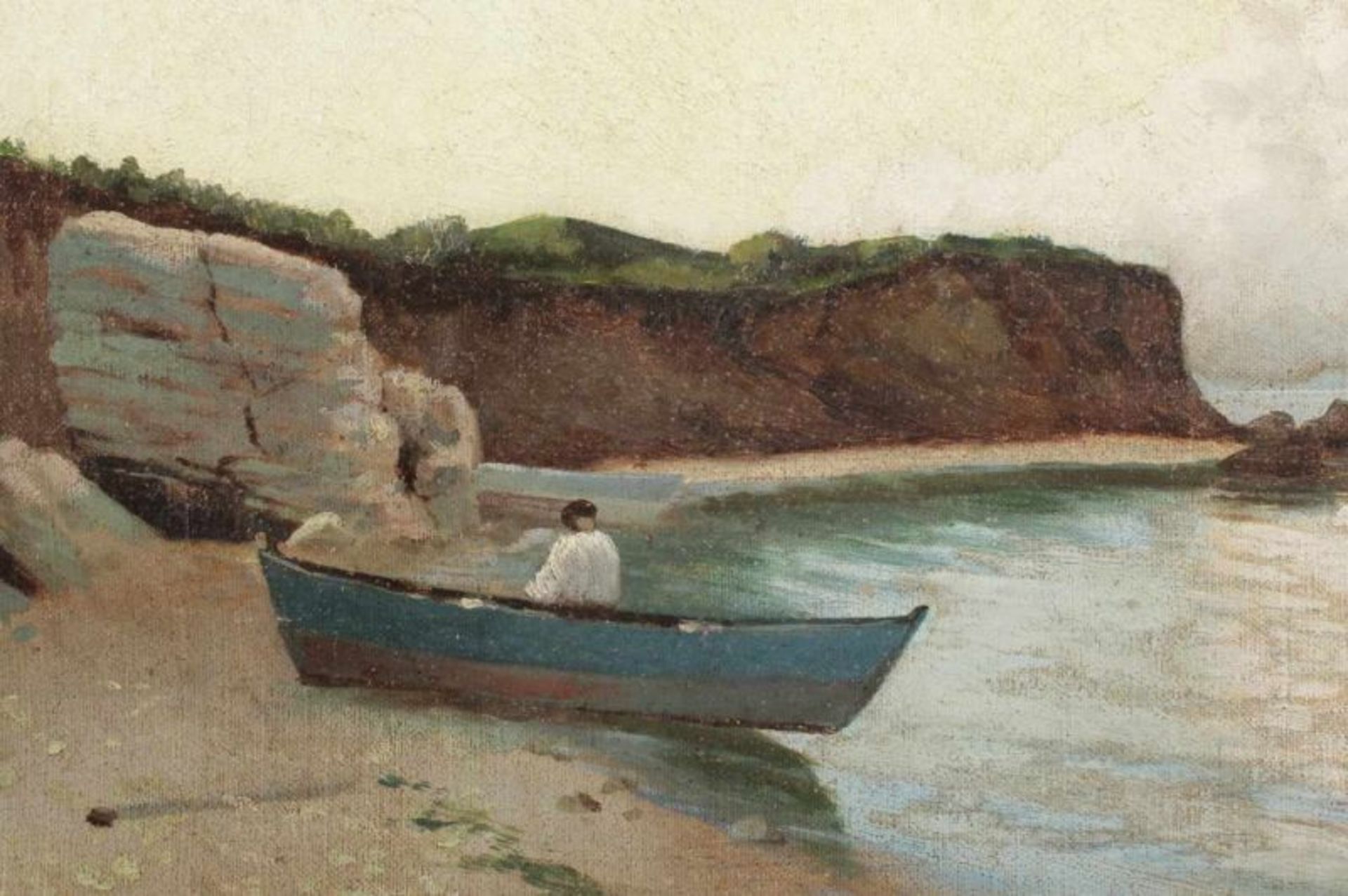 GORBATOV, Konstantin Ivanovich (1876-1945), zugeschrieben, "Uferpartie an der Wolga", Öl/Lwd., 48 - Bild 5 aus 10