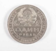 MÜNZE EIN RUBEL, Silber, UdSSR, 1924 22.00 % buyer's premium on the hammer price 19.00 % VAT on