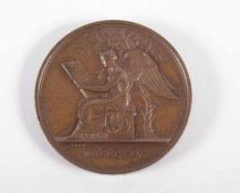 GEDENKMÜNZE, "Zar Alexander I von Russland", Bronze, Dm 4, von nach Bertrand ANDRIEU (1761 -