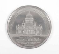 MEDAILLE, zur Einweihung der Isaak-Kathedrale, einseitig, 1868 (A. Ljalin & W.Alexejev), Periode