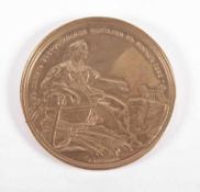 MEDAILLE, Bronze, vergoldet, Medaille des Zaren Alexander III. Vergoldete Bronzemedaille 1882, von