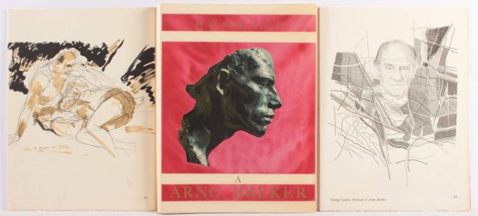 BREKER, Arno, mit Arbeiten von u.a. Jean Cocteau, Salvador Dali, "Hommage à Arno Breker", Mappe, - Image 2 of 2