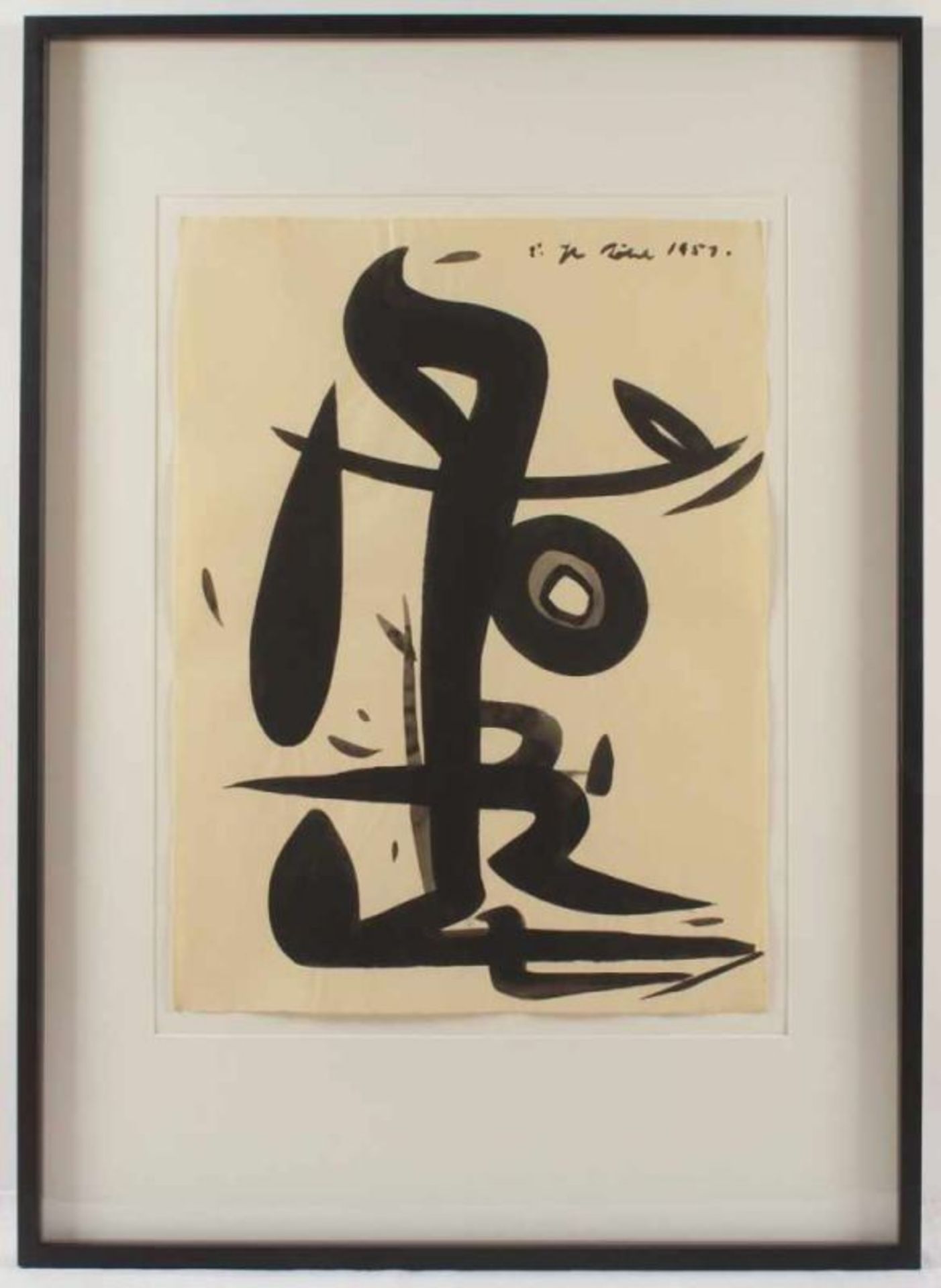 RÖHL, Peter, "Abstrakte Komposition", Tinte, Pinsel/Papier, 65 x 48, oben rechts signiert und - Image 2 of 2