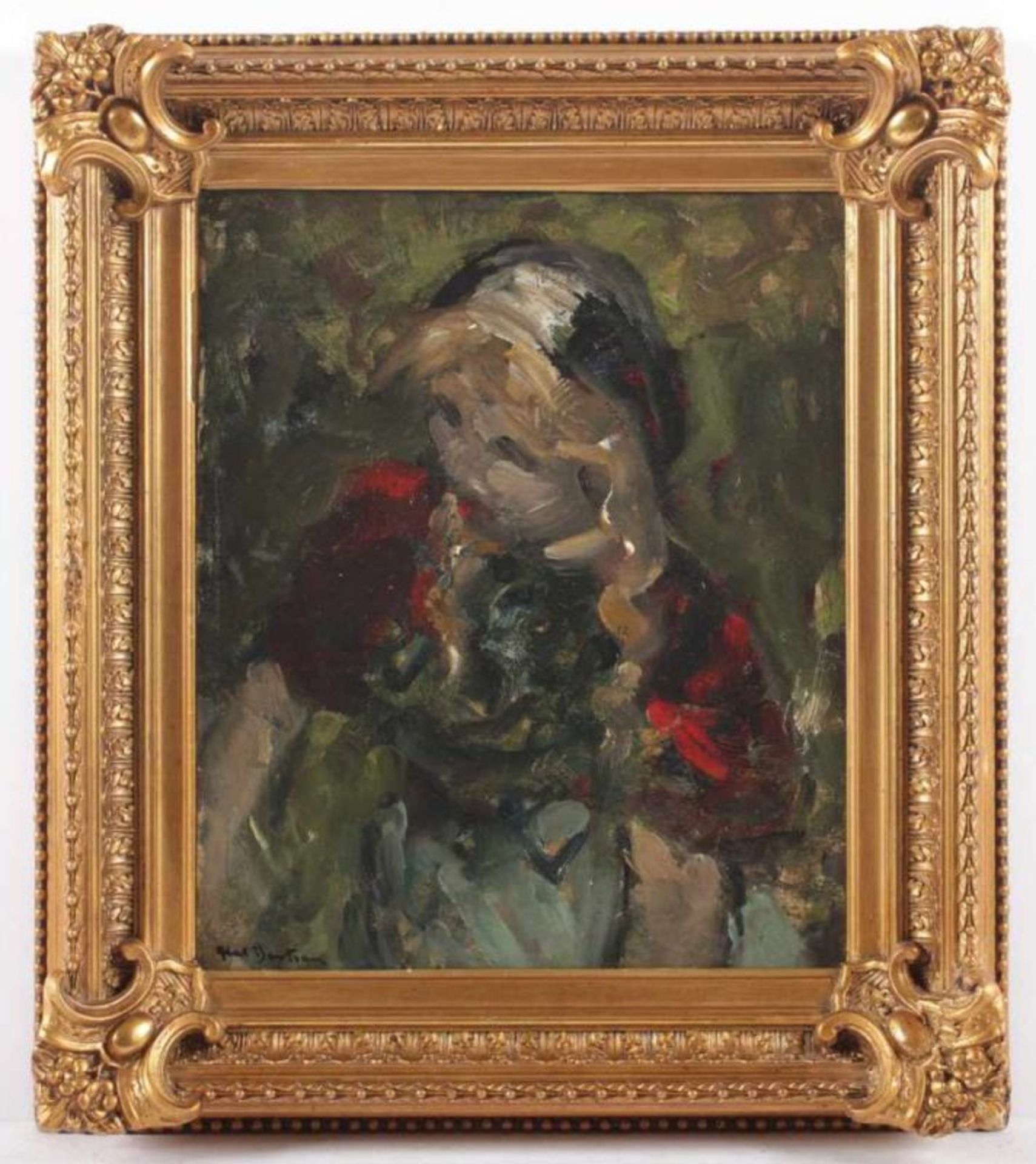 BERTRAM, Abel (1871-1954), "Portrait eines Mädchens", Öl/Malkarton, 27 x 22, unten links signiert,