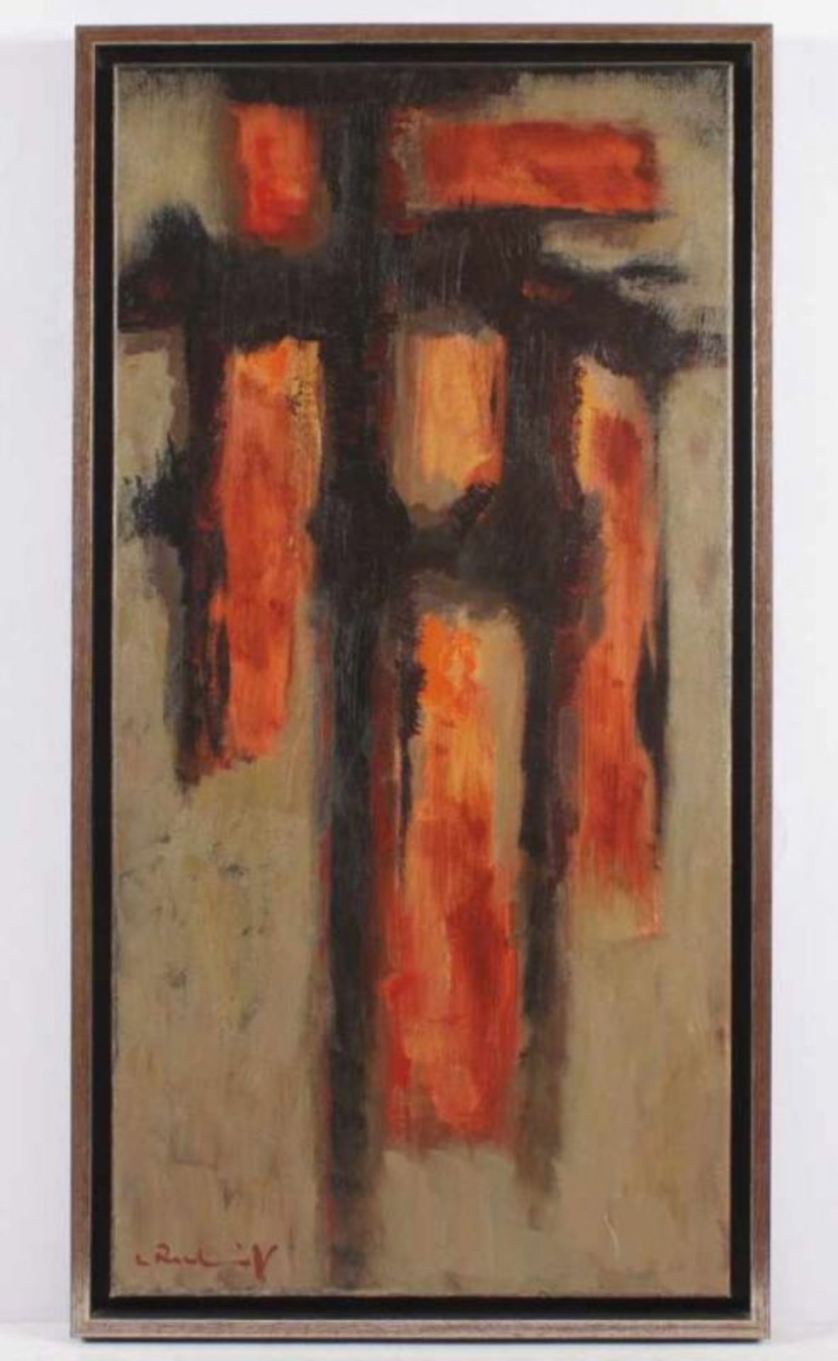 RECKEWITZ, Wilfried, "o.T.", Öl/Lwd., 79 x 40, unten links handsigniert, verso auf der Lwd.