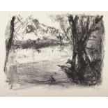 HEISIG, Bernhard, "Am Gülper See", Original-Lithografie, 25 x 30, nummeriert 27/150, handsigniert,