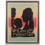 PICASSO, Pablo, Plakat, "Vallauris Exposition", 1953, Original-Farblithografie, 79,5 x 60, R. 22.