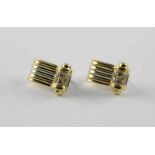 PAAR OHRSTECKER, 750/ooo Gelbgold und Weißgold, besetzt mit 12 Brillanten von ca. 0,30 ct., w -