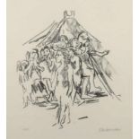 KOKOSCHKA, Oscar, Szene aus der Ilias, Original-Lithografie, 31 x 27, nummeriert 5/50, handsigniert,