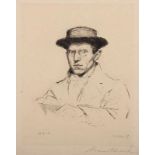 MEID, Hans, "Selbstportrait", Original-Kaltnadelradierung, 16,5 x 13, handsigniert, 1917,