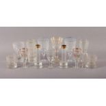 KONVOLUT GLAS, 14tlg., teilw. besch., diverse Größen und Formen, 19.Jh. 22.00 % buyer's premium on