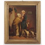 MALER DES 19.JH., "Abschied von der Mutter", Öl/Metall, 29 x 23,5, R. 22.00 % buyer's premium on the