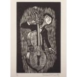 MARCKS, Gerhard, "Cello Spieler", Original-Holzschnitt, 26,5 x 16, bez. Pr., handsigniert, ungerahmt