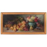 MALER UM 1900, "Stilleben mit Früchten", Öl/Lwd., 34 x 79, rest., R 22.00 % buyer's premium on the