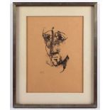 HOFER, Carl, "Kopf", Original-Lithografie, 23 x 14, handsigniert, R. 22.00 % buyer's premium on