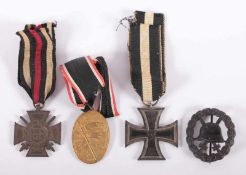 ORDEN UND AUSZEICHNUNGEN 1.WK, bestehend aus Eisernes Kreuz 2.Klasse 1914; Frontkämpferehrenkreuz;