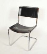 FREISCHWINGER, Metall, verchromt, Leder, besch., H 85, nach Marcel BREUER, um 1960 22.00 % buyer's