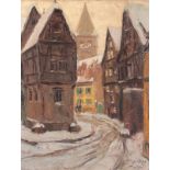 MERCKER, Erich (1891-1973), "Stadtansicht", Öl/Lwd., 55 x 42, unten rechts signiert und "Mchn."