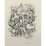 KOKOSCHKA, Oscar, Szene aus der Ilias, Original-Lithografie, 31 x 27, nummeriert 5/50, handsigniert,