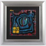 HUNDERTWASSER, Friedensreich, "End of waters", Farbfoliendruck, 36 x 40, vgl. WV 808, R. 22.00 %