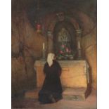 MONTAN, Anders (1845-1917), "Interieur der Kluskapelle in Goslar", Öl/Lwd., 50 x 41, unten links