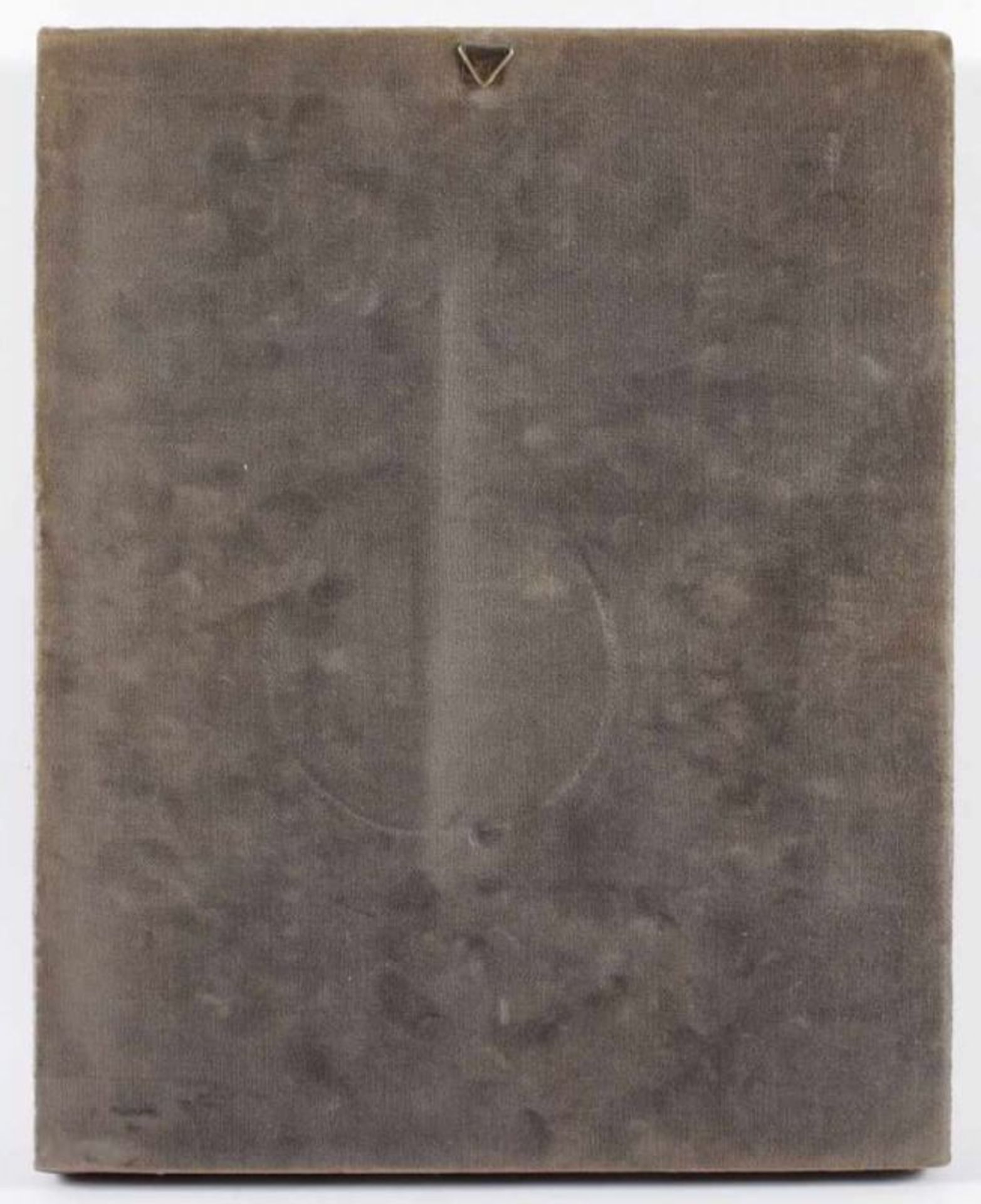 IKONE, "Gottesmutter", Tempera, 35 x 28, mit versilbertem Oklad, besetzt mit Schmucksteinen und - Bild 2 aus 2