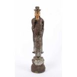 BODHISATTVA, Bronze, partiell vergoldet, H 54, wohl KOREA 22.00 % buyer's premium on the hammer