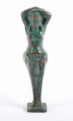 JUGENDSTIL-PETSCHAFT, Kupfer, patiniert, H 8,5, um 1900 22.00 % buyer's premium on the hammer