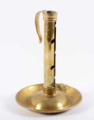 BIEDERMEIER-SCHIEBELEUCHTER, Messing, H 22, gedellt, DEUTSCH, um 1830 22.00 % buyer's premium on the