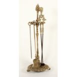 KAMINGARNITUR, Bronze, vierteilig, H 81, FRANKREICH, um 1890 22.00 % buyer's premium on the hammer