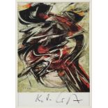 GÖTZ, K.O., "Sydan III", Multiple (Kunstpostkarte mit Farboffset/Karton), 15 x 10, 1992, signiert,