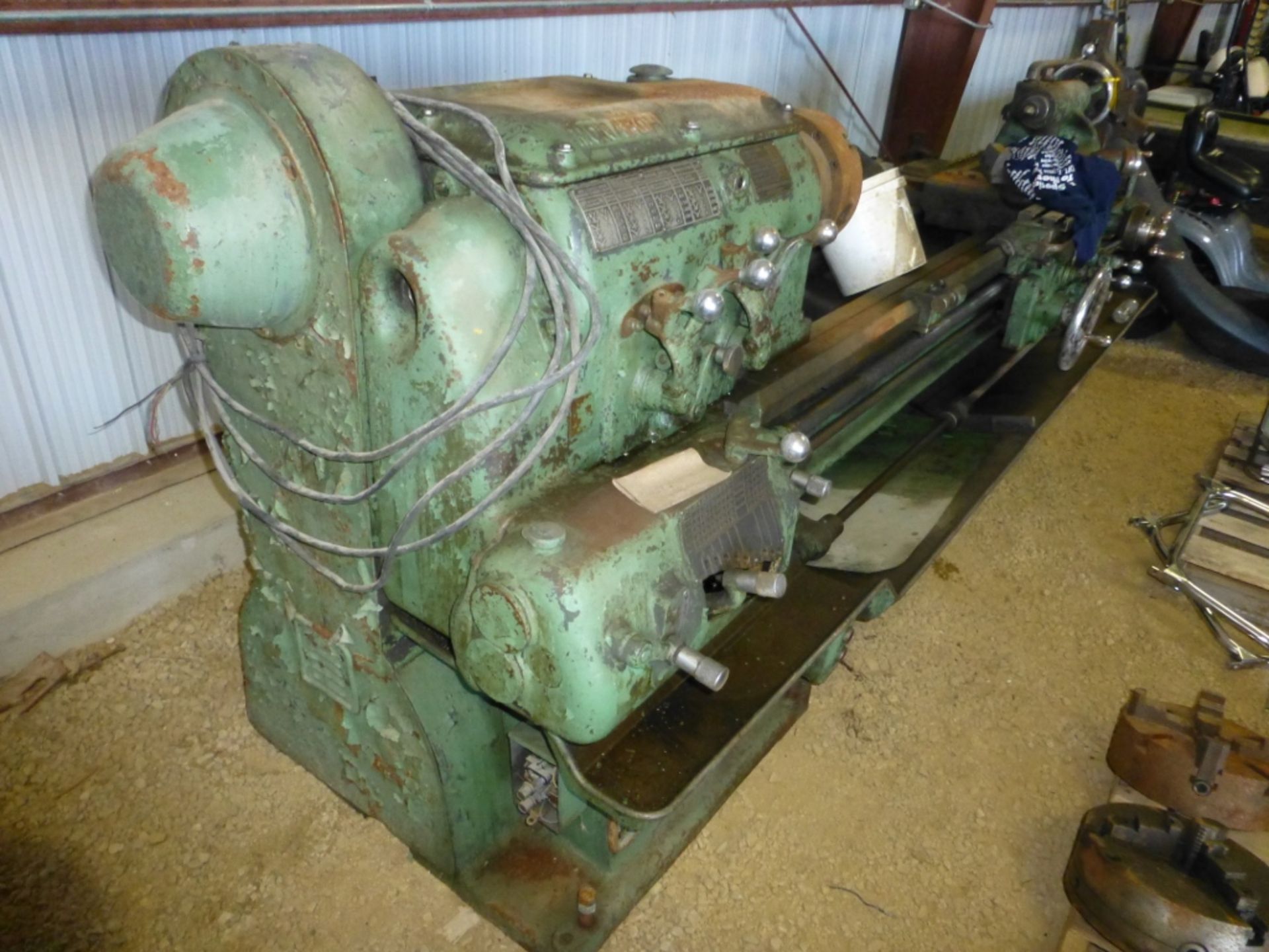 Monarch Lathe, 3 phase, 72" bed, comes with 3 chucks - Image 7 of 8