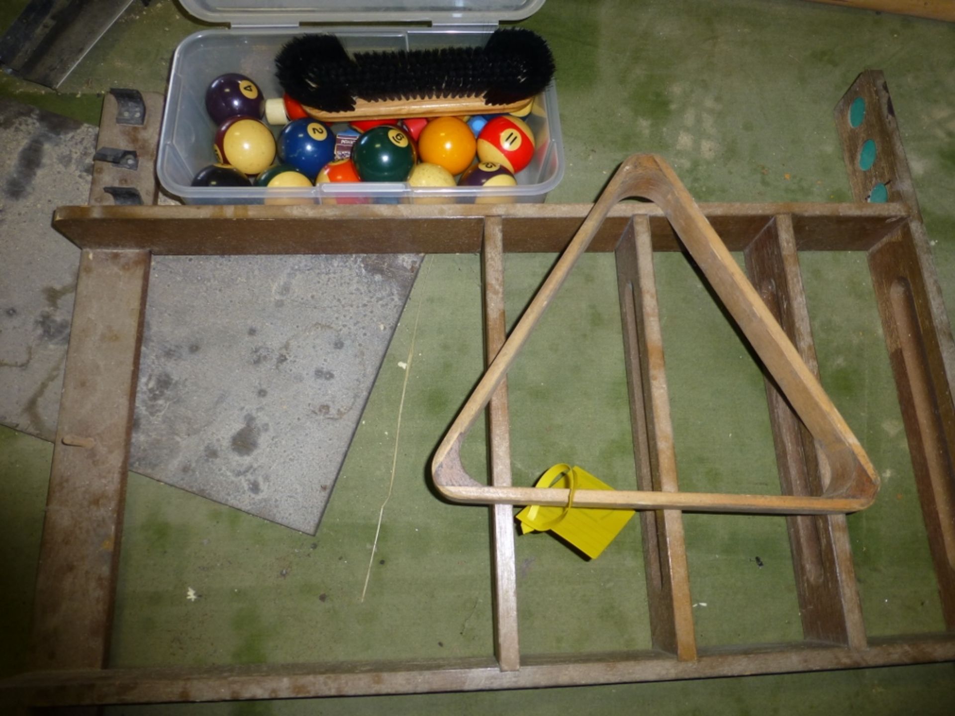 Pool table, with cues and balls - Image 2 of 6