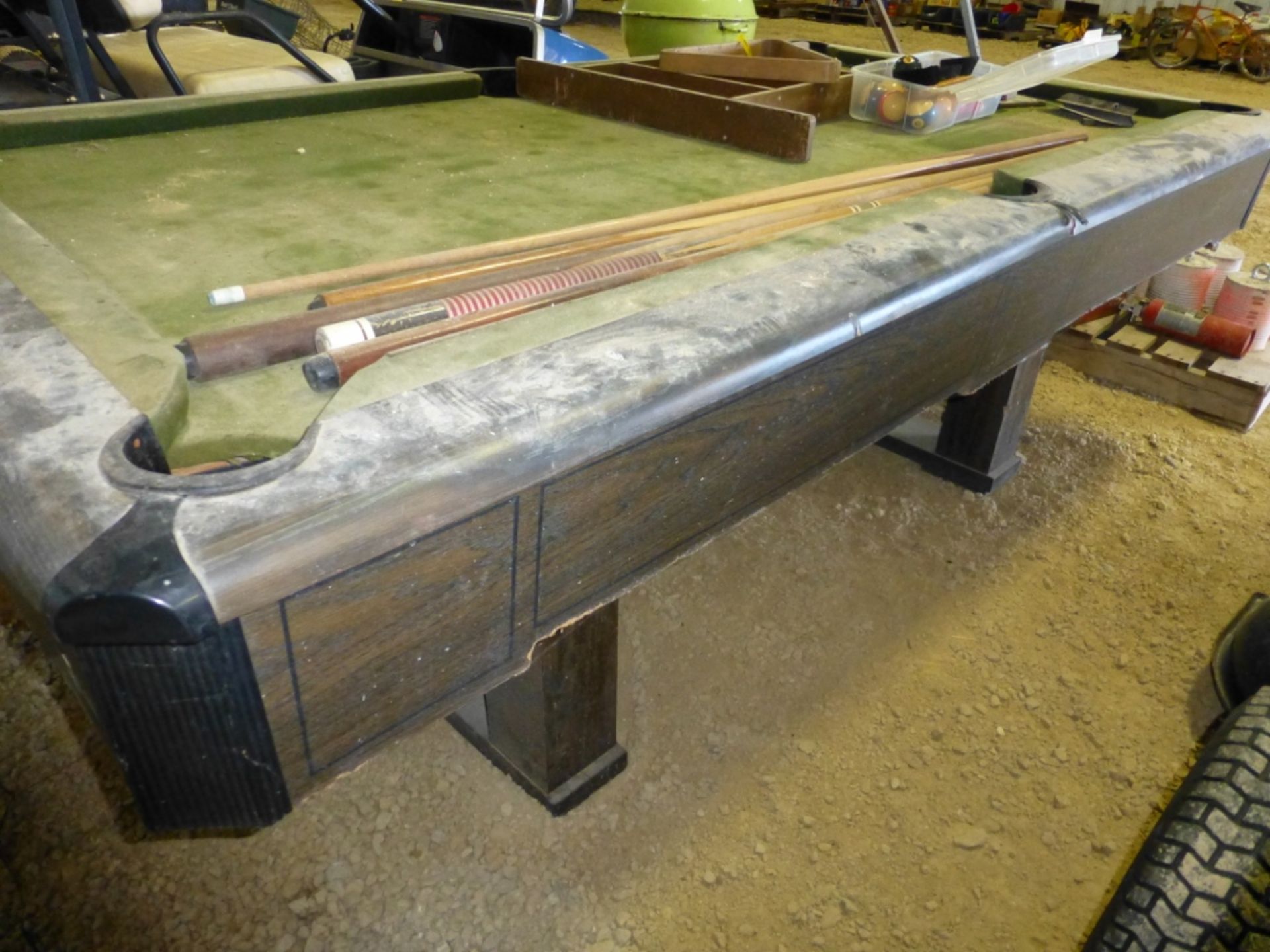 Pool table, with cues and balls - Image 5 of 6