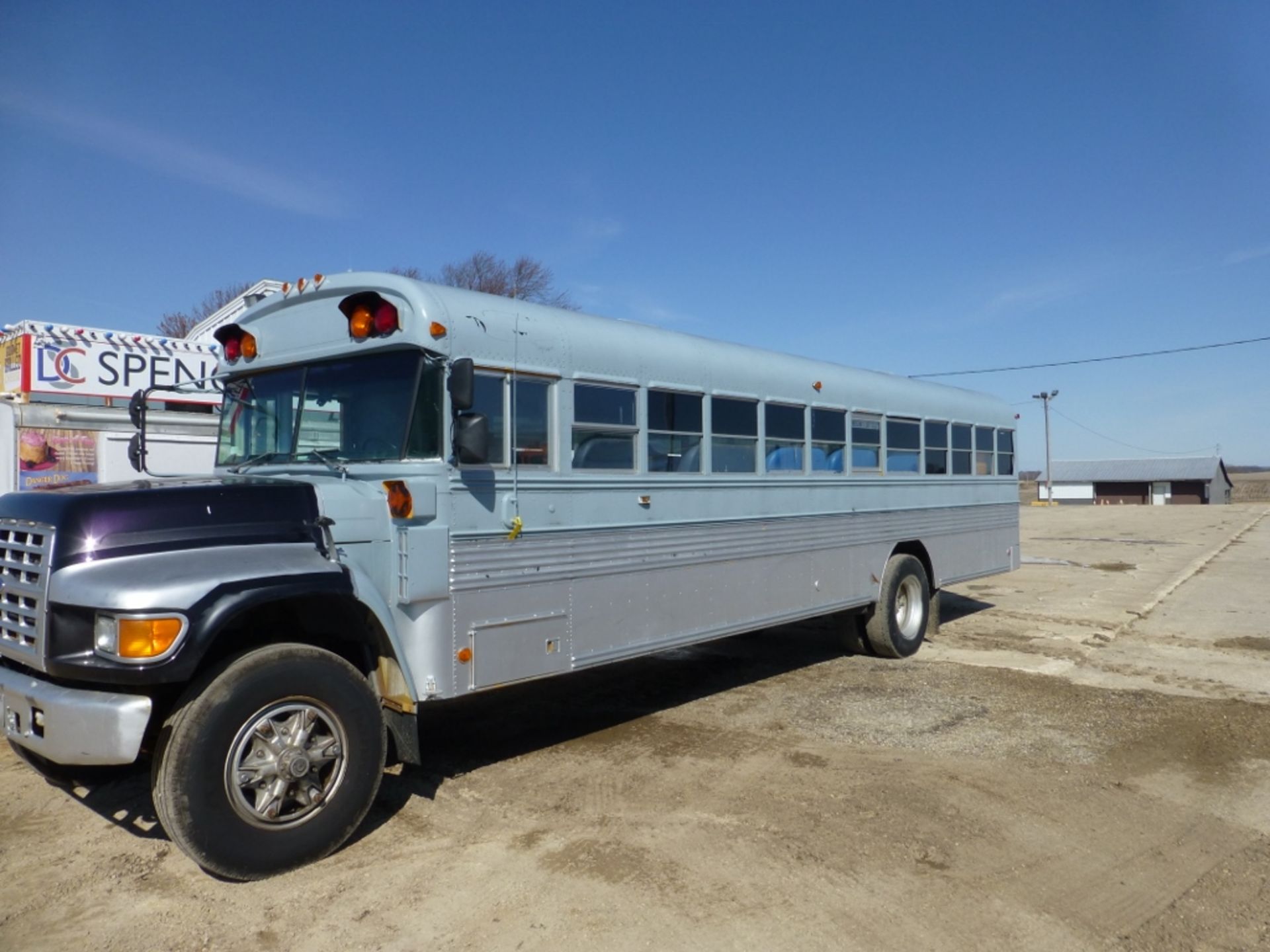 1997 Ford Party bus, licensed as RV, automatic, diesel engine. Side seating, bar in the back, 153,