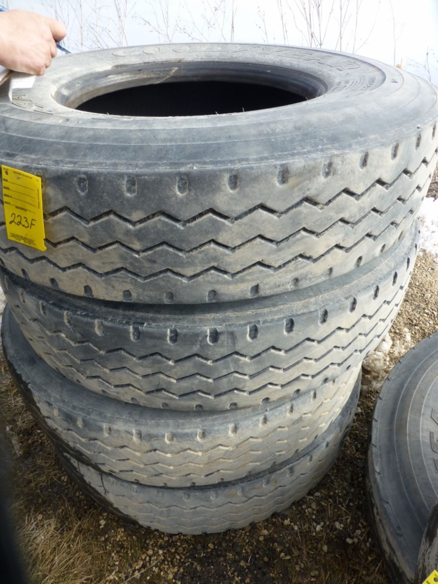 (4) 12R22.5 tires