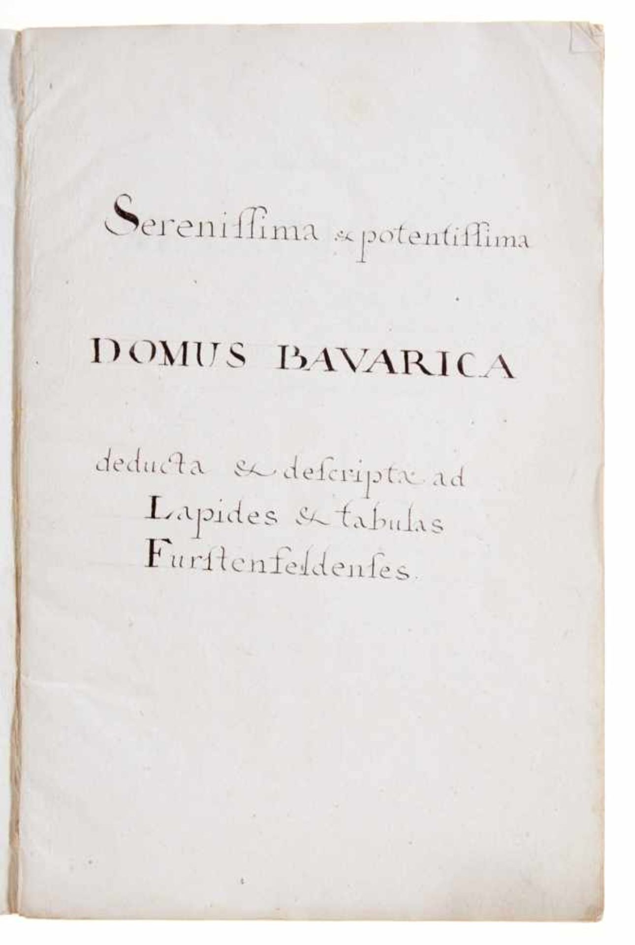 Fürstenfeld- "Serenissima & potentissima Domus Bavarica deducta & descripta ad Lapides & - Bild 2 aus 4