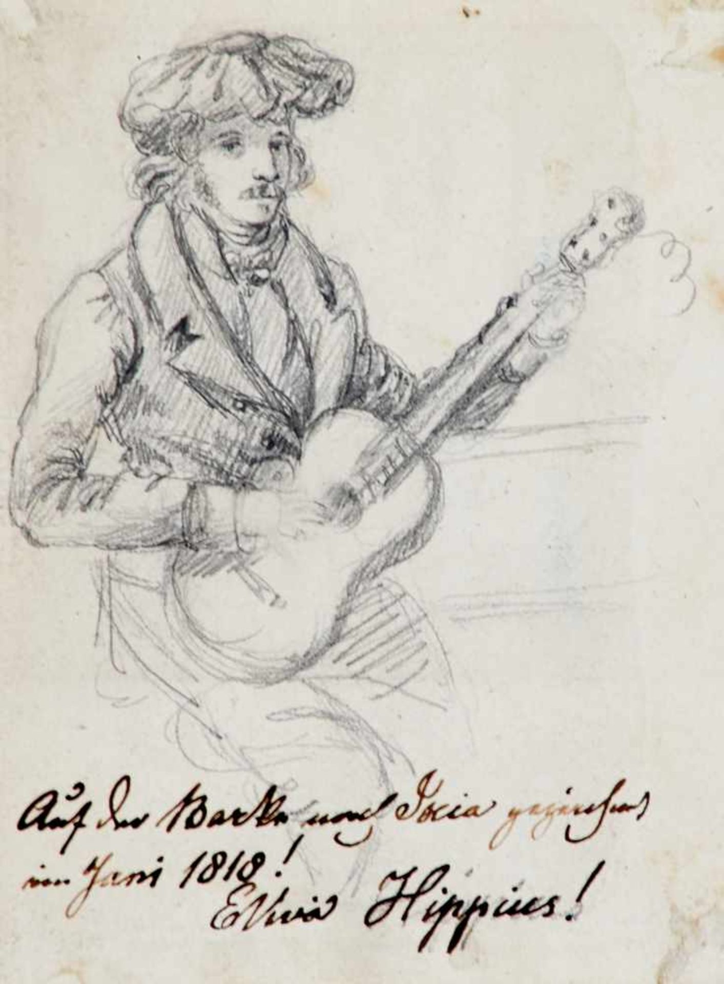 Boose, Ernst Gotthilf (Riga 1785-1862 Florenz),Vier kleine Bleistiftzeichnungen. Auf dem Träger