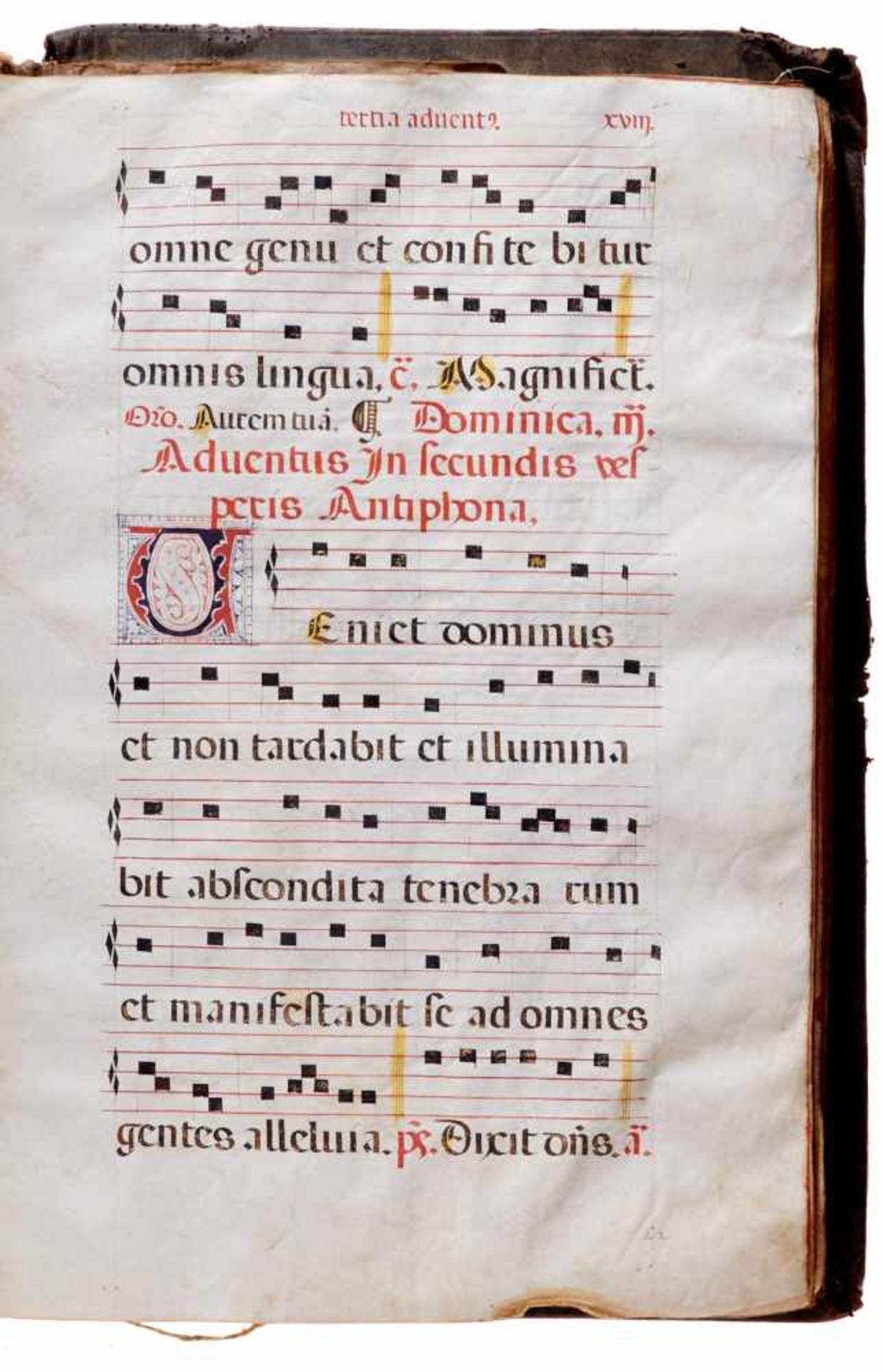 Antiphonar - Lateinische Handschrift auf Pergament. Dat.Toledo 1652. Fragment mit ca. 90 Bl. Ca. - Bild 2 aus 4
