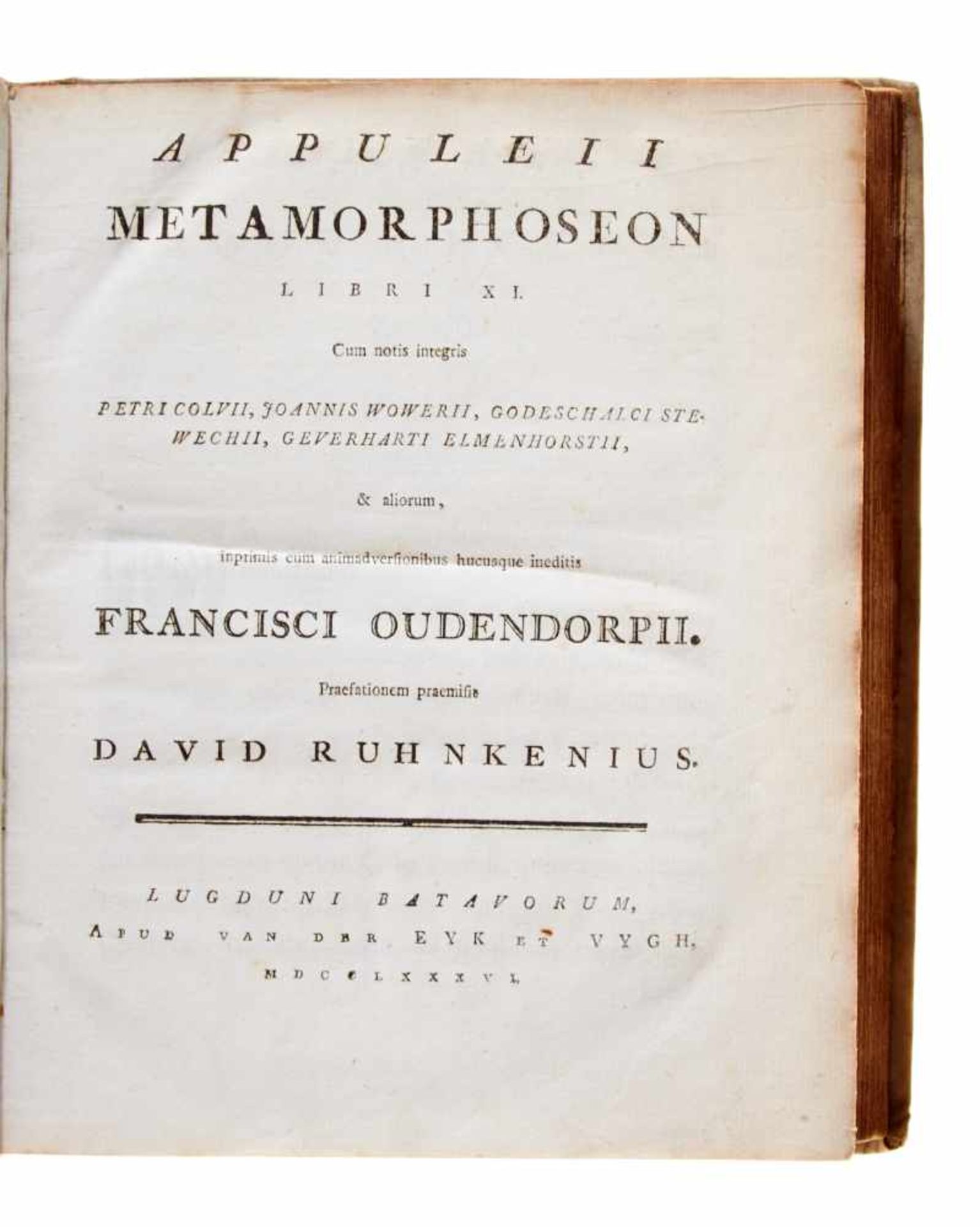 Apuleius, (L.), Metamorphoseon libri XI.Cum notis integris P. Colvii, J. Wowerii, G. Stewechii, G. - Bild 2 aus 2